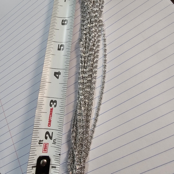 Vintage 60s Sarah Coventry SILVERY CASCADE Necklace 16-18" - Picture 4 of 4